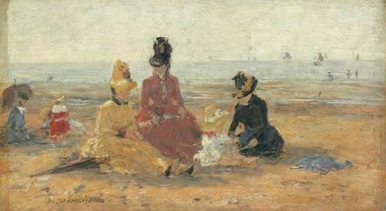 Eugene Boudin On the Beach oil painting picture